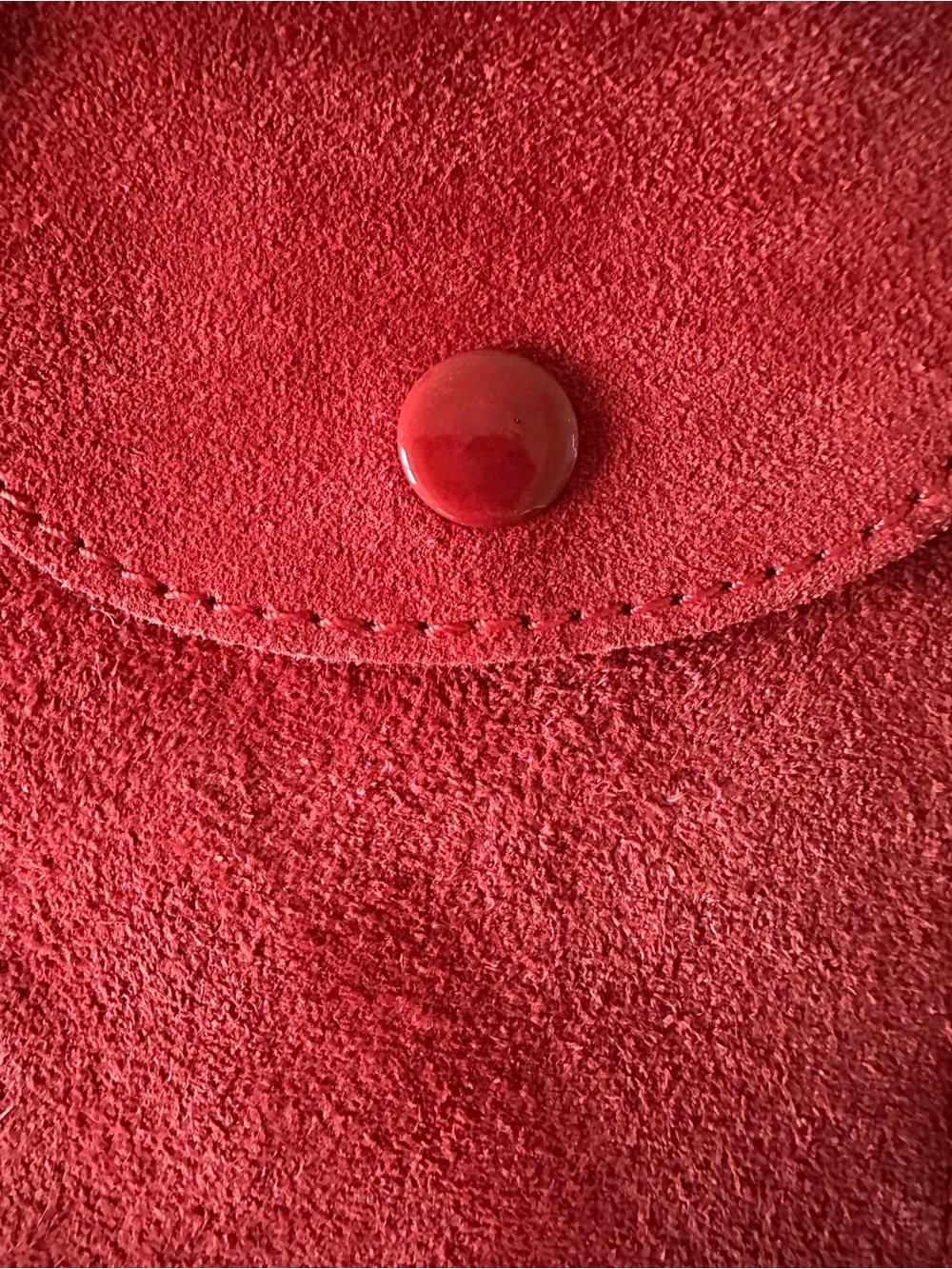AUTENTIC CARTIER International Service Red Suede Jewelry Pouch Case Travel - Picture 4 of 5